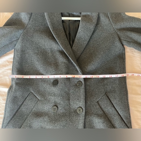 Zara TRF Trafaluc Wool Blend Women’s Outerwear Grey Coat, Size - Small - Picture 5 of 14